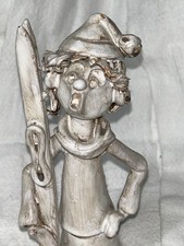 Statuina sciatore ceramica
