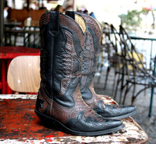 Stivali pelle camperos texani cowboy Kentucky's rifiniture in pitone numero 39