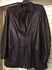 GIACCA DI PELLE NERA - POCHI