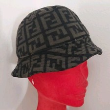 Fendi 100% originale cappello alla pescatora in lana hat chapeau cloche (S/M)