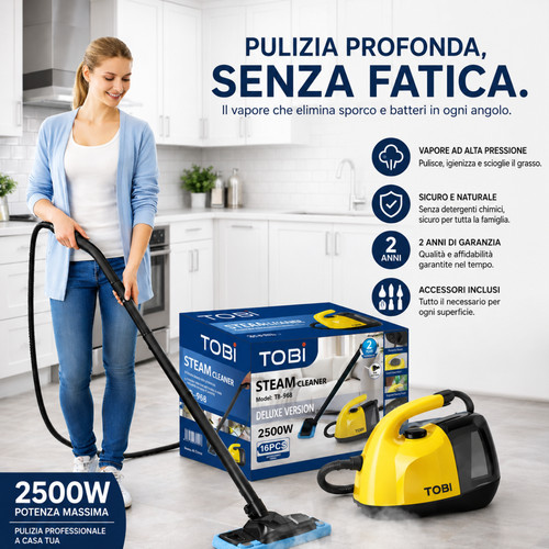 Pulitore vapore 2500w - vapore,