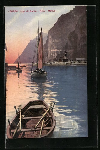 Cartolina riva lago di - riva, /