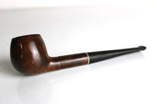 Pipa in Legno D'Epoca Fumata Vintage Classica Anonima 15 cm - Ø 2 Dritta Liscia