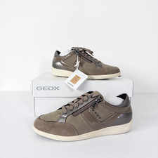 Geox Myria Sneakers Taupe Beige Scamosciato Mix UK 3 NUOVE *Marcate
