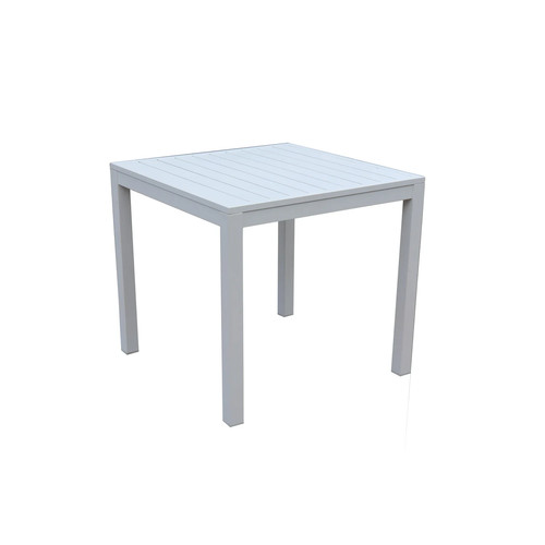 Tavolo alluminio bianco 70x70 - bianco,