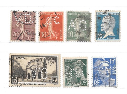 Francia perfin usati - francia, 7