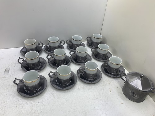 Servizio caffè peltro - servizio, in