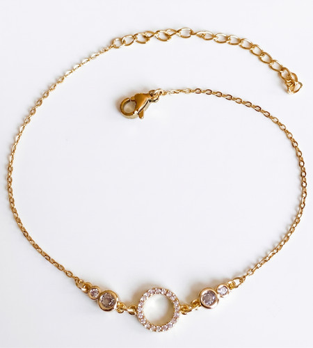 Bracciale cerchio oro diamante - bracciale,