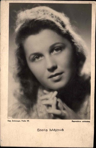 Vintage rppc attrice - attrice, ceca