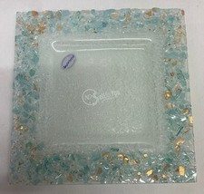 Piattino svuotatasche in vetro di Murano Petenà made in Italy 20x20 cm arredo