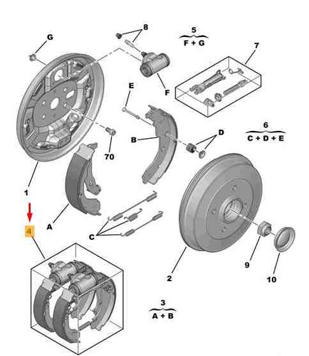 Kit freno premontaggio - freno, 4