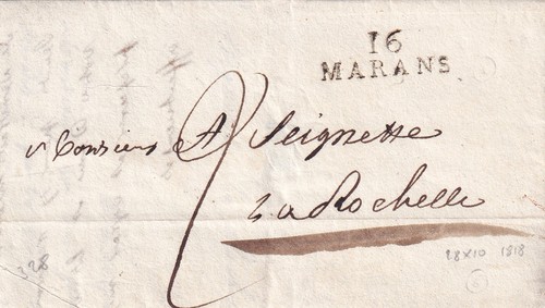 Marque postale 1818 de - 🦬marque,