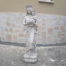 STATUA SCULTURA DELLA MADONNA DEL CARMELO CARMINE IN CEMENTO PER ESTERNO H 80 CM