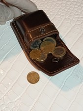 Portamonete, Portachiavi In Cuoio Rigido Realizzato A Mano..