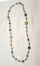 Bellissima collana realizzata a mano con perle in vetro di Murano.  - Lunghezza: