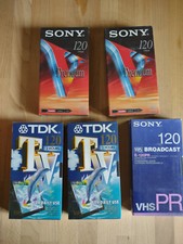 LOTTO 5 VHS CASSETTA VERGINE