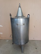 alambicco distillatore in acciaio inox, serpentina in rame come nuovo 80 litri