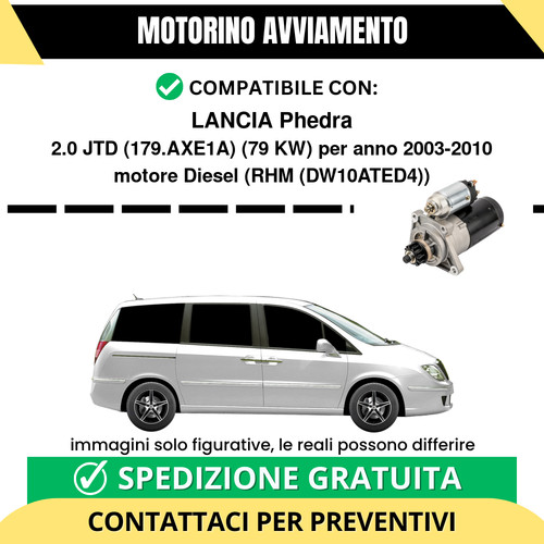 Motorino avviamento lancia - avviamento,