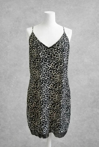 Abito leopardato con pizzo - , –