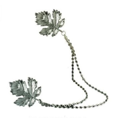 Argento antico collare foglia - argento,