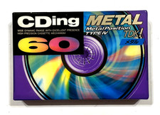 TDK CDing-Metal 60 audiocassetta nastro vuoto sigillato Made in Japan tipo IV