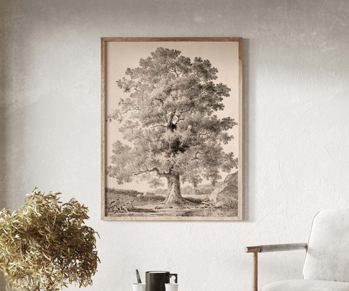 Grande albero litografia - grande,