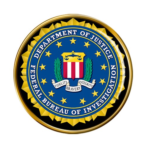 Distintivo spilla fbi - distintivo,