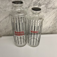 Portapasta "Lapasca"due contenitori vintage in vetro con coperchio