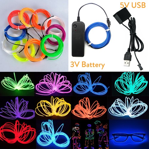Led neon luminoso filo - 1-5m,