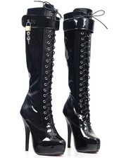 Scarpe donna tacco super alto stivali alti moda nightclub punta tonda stivali