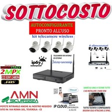 KIT WIRELESS VIDEOSORVEGLIANZA AHD 2MP DVR FULL HD 4 TELECAMERE+HARD DISK 1TB