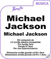 ADESIVI MICHAEL JACKSON KIT N.2 SCRITTE