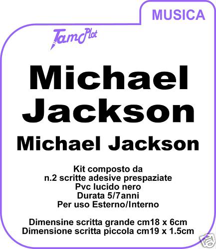Adesivi michael jackson - jackson, kit