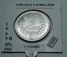 5 Francs Lavrillier 1949 B 9 Fermé SPL/FDC - 1