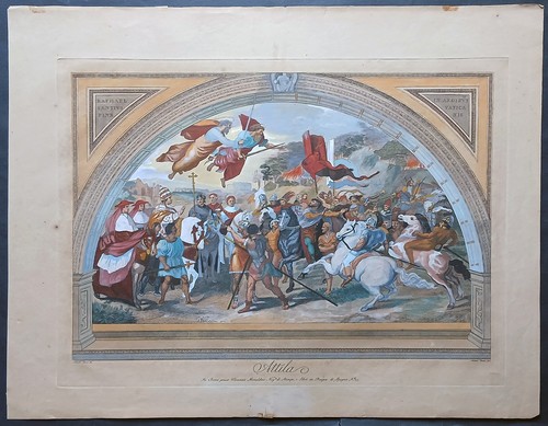 Stampa antica attila - antica, stanze