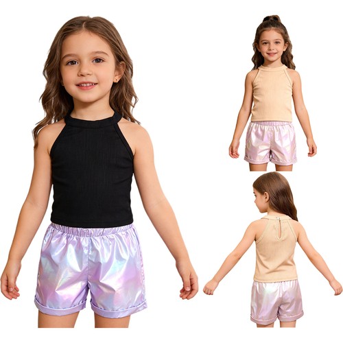 Crop top pantaloncini da - e,