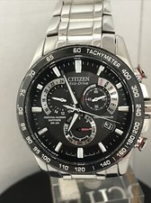 Orologio Citizen Uomo Eco Drive Chrono A-T Sveglia Radiocontrollato Bracciale E650