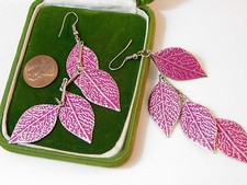Caldo smalto rosa pendenti - smalto,