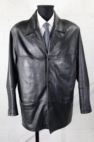 Giacca pelle nera forster - pelle,