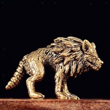 Statuetta di lupo in ottone