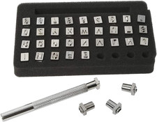 - Set Di 37 Utensili Professionali in Pelle per Timbratura Numero E Alfabeto in 