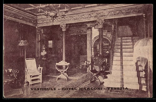 Cartolina venezia vestibolo - cartolina, venezia,
