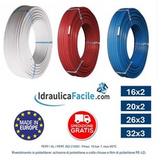TUBO ACQUA MULTISTRATO NUDO  RIVESTITO 16x2 20x2 26x3 32x3 RISCALD CELLE CHIUSE
