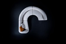 Divano ad angolo rotondo a