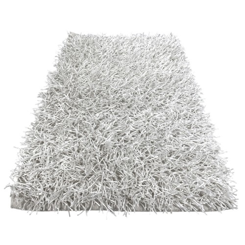 Tappeto shaggy bianco moderno - tappeto,
