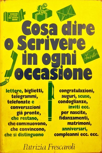 Cosa dire scrivere - scrivere, in
