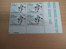 Italia 1990 quartina "Italia 90" angolo di foglio MNH**