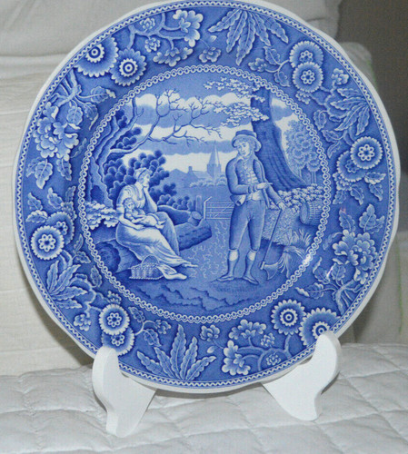 Spode piatto blu bianco - piatto, blue