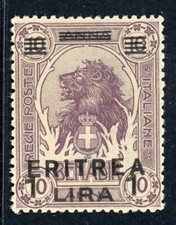 Eritrea - 1922 - 1 lira su 10