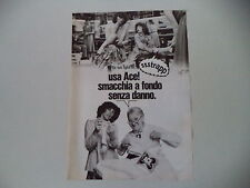 advertising Pubblicità 1980 ACE CANDEGGINA